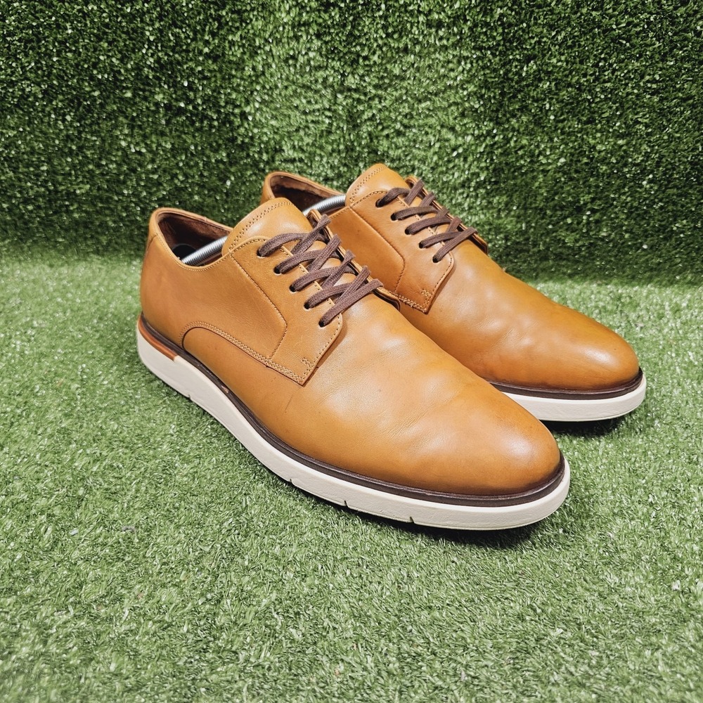 Allen Edmonds Carson Walnut Brown Leather Hybrid Derby Sneakers Mens 11.5